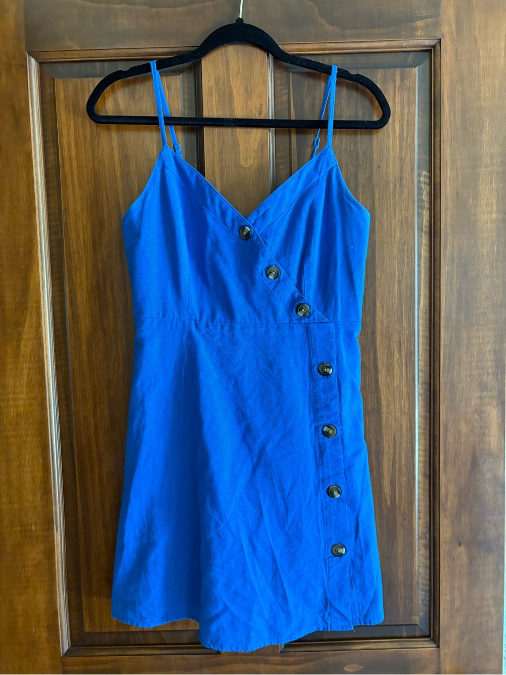 American Eagle Blue Button-Front Sundress • Size S